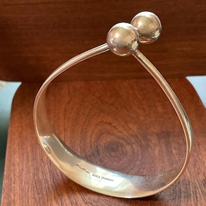 Hans Hansen Bracelet Denmark Sterling Silver Modernist Hans Hansen Bangle Scandinavian Design 242