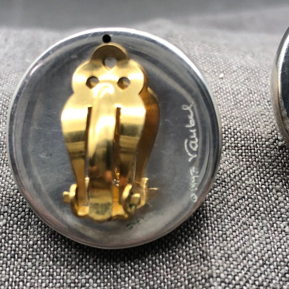 Vintage Sterling Silver Vaubel Designs Button Ear… - image 6