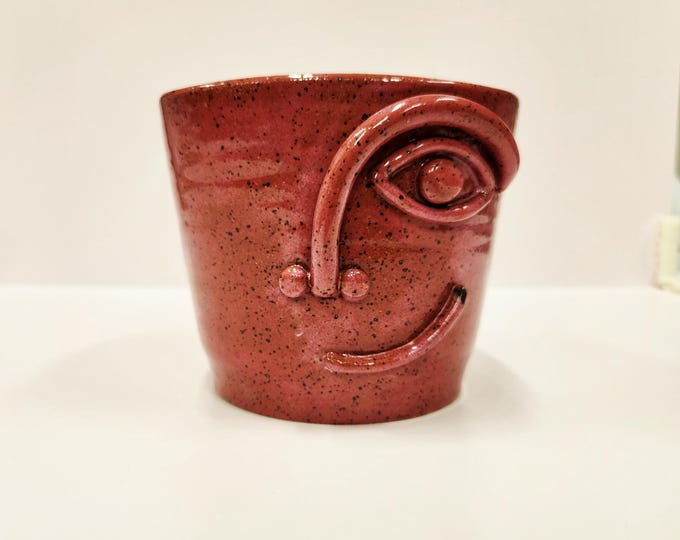 Handmade Ceramic "Picaso" like Facial Planter