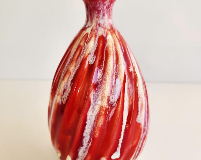 Handmade Ceramic Red drip glaze Plant Watering Bell