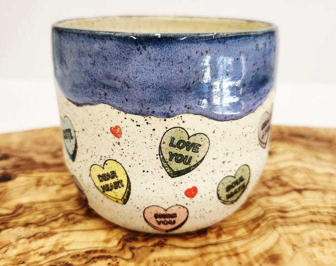 Handmade Ceramic Valentines Day Heart Theme Planter