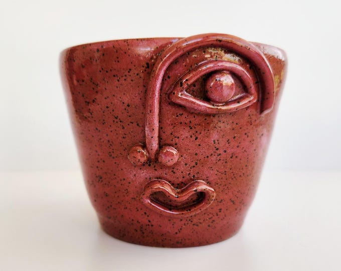 Handcrafted Ceramic "Picaso" like Facial Planter
