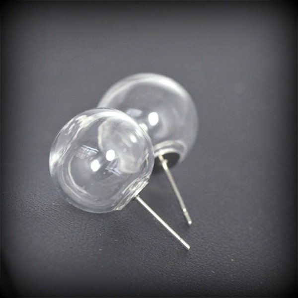 Glass bubble Earrings,glass ball Stud earring,bubble earring,clear class ball earring,bridesmaid earring,bridesmaid gift