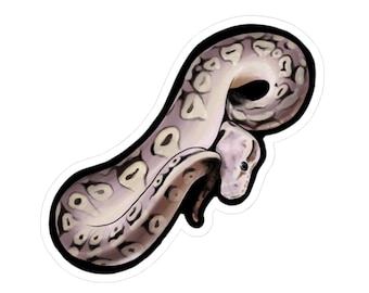 Pegatinas troqueladas de serpiente pitón bola, calcomanías para laptop, regalos para amantes de los animales, accesorios para diario, pegatinas ecológicas