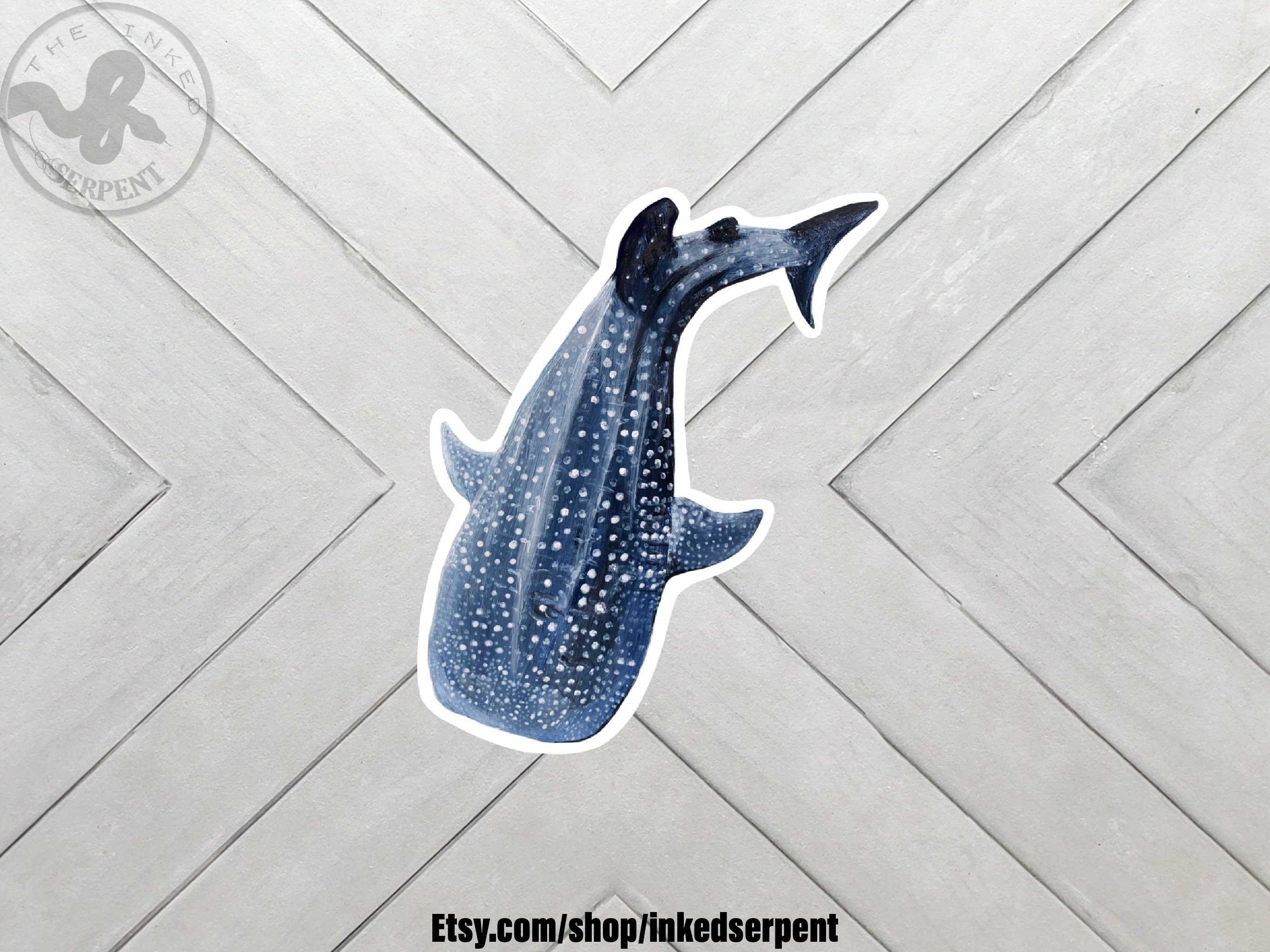Whale shark sticker whaleshark gift ocean giant artwork Etsy