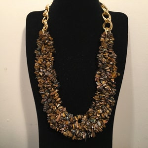 Statement Necklace - Tigers Eye Nugget