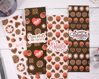 Chocolate Box Valentine's Day Printable Bookmark Bundle