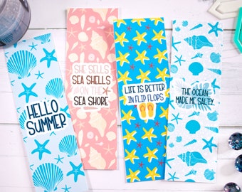 Summer Seashell Printable Bookmark Bundle