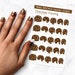 Chocolate Frosting - Water Slide Nail Decals 