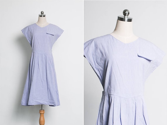 80s Purple Vintage Dress / Summer Dress / Lavende… - image 1