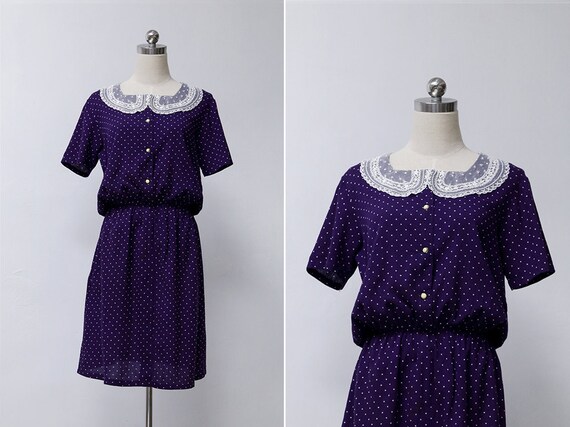 purple peter pan collar dress