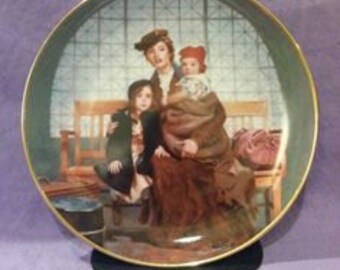 Ellis Island Collector Plate Max Ginsburg Fine Porcelain "A New Beginning"