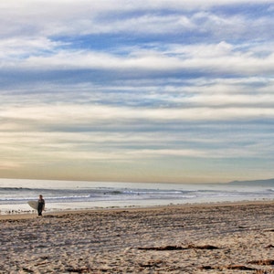 Surfers Swell, Coastline, Surfer, Ocean, Sunset, Carlsbad, California