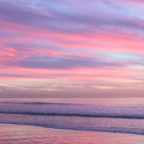 Serene Skies Pink Purple Sunset Ocean South Carlsbad - Etsy