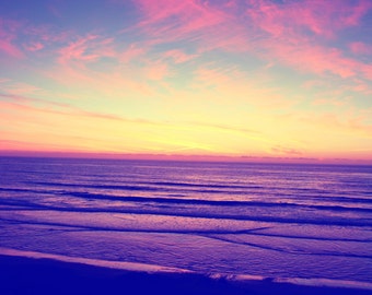 Del Mar Sunset, Colorful, Pink, Purple, Yellow, Ocean, San Diego, California