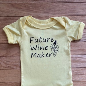 Future Winemaker Shirt, Winemaker Infant, Wino, Wine Baby, Baby Bodysuit, Future Winemaker Baby One Piece, Future Winemaker Child Shirt