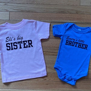 Name&#39;s Little Sister Little Brother, Personalized Big Sister Big Brother, Matching Sibling Shirts, Custom Sibling Shirts, Brothers Sisters