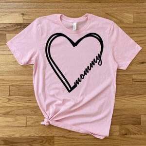 Heart Mommy Shirt, Mommy & Mini Matching Shirts, Personalized Mother Daughter Shirts, Grandma Heart Shirt, Mother&#39;s Day, Mom Shirt Gift