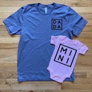 Dada Mini Matching Shirts, Father Daughter, Dada T-Shirt, Mini T-Shirt, Father Daughter Shirt, Matching Family Shirts