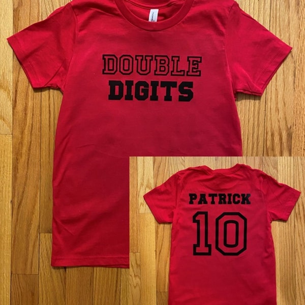 Double Digits Birthday Shirt, Ten Year Old Birthday Shirt, 10th Birthday Tee, Ten Year Old Shirt, Double Digits Shirt, Birthday Boy T-Shirt