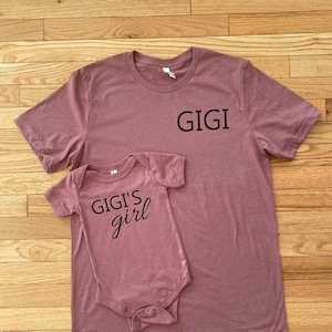 Gigi Shirt, Gigis Mädchen Shirt, Gigi Enkelin passenden Shirts, passende Großeltern Shirts, Muttertag, Gigi Geschenk, Oma Shirt