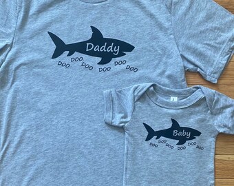 Family Shark Shirts, Matching Family T-Shirts, Mommy Shark Shirt, Daddy Shark Shirt, Baby Shark Bodysuit