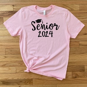 Senior 2024 T-Shirt, Personalized Last Name Senior Shirt, High School Senior, Class of 2024, College Senior
