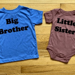 Big Brother Little Sister Matching Shirts, Big Bro Lil Sis, Sibling Shirts, Pregnancy Announcement, Big Brother Shirt, Little Sister Shirt