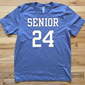 Senior 2024 T-Shirt, Personalized Last Name Senior Shirt, High School Senior, Class of 2024, College Senior, Personalized Senior Shirt