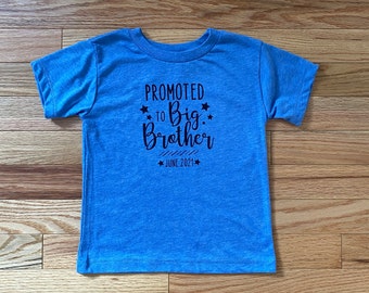 Promoted to Big Brother Shirt, Pregnancy Announcement Shirt, Big Brother Tee, New Baby, Big Brother Gift, Big Bro T-Shirt