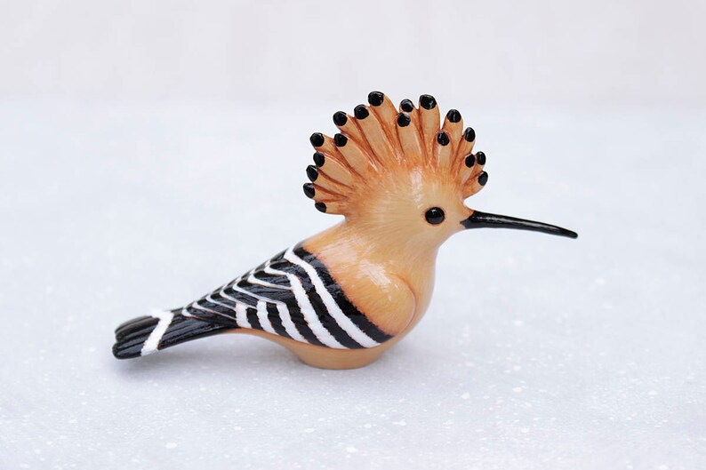 Hoopoe handpainted resin bird figurine Etsy