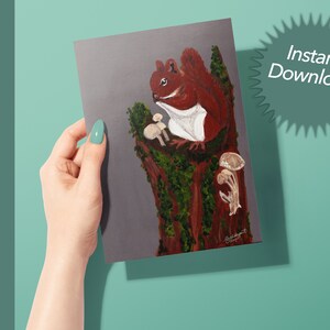 Red Squirrel Digital Card
