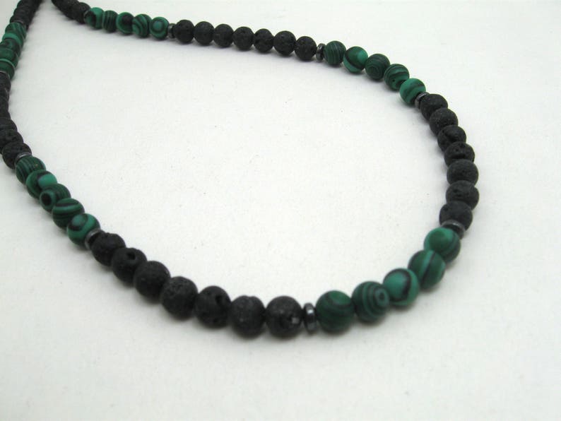 Mens Malachite necklace malachite necklaces for man boys Etsy