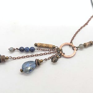 long boho necklace, long Blue necklace in lapis and sodalite, long womens necklaces in ladies Bohemian style by JT Maui