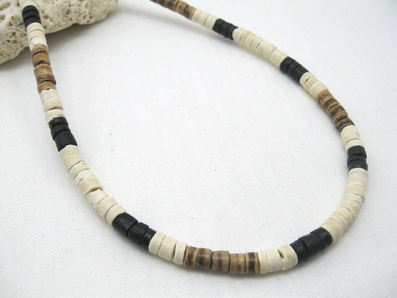 Coconut Surf Necklace Mens Surfer Style Necklace Hawaiian Etsy