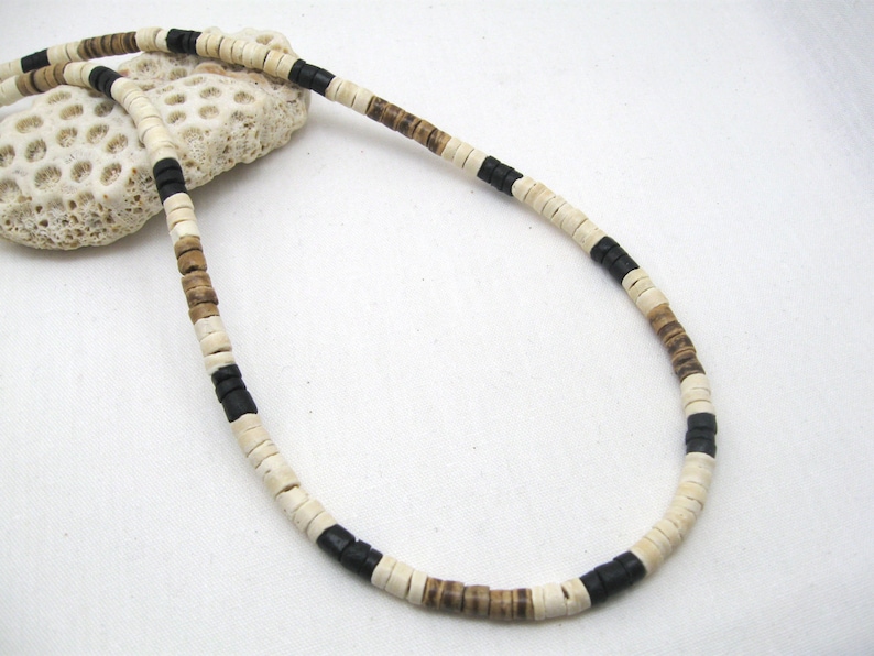 Coconut Surf Necklace Mens Surfer Style Necklace Hawaiian Etsy