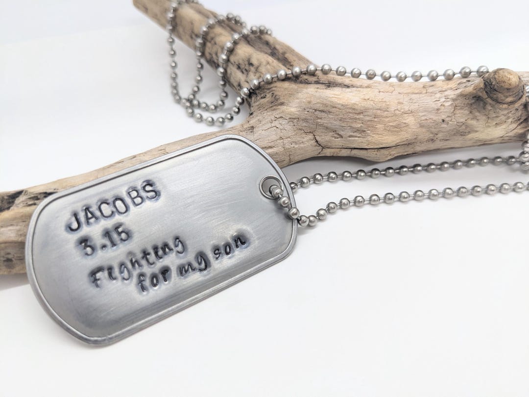 Buy Dog Tags, Army Tags, Necklace for Men, Authentic Military, Stainless  Ball Chain, Personalized for Dad, With Kid Names, Coordinates, Dates Online 