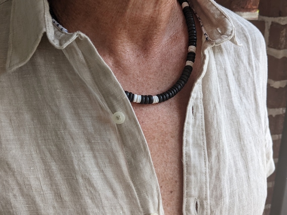 White Bohemian Tribal Necklaces-Natural Shell Choker Surfer Necklace Men  Jewelry | eBay