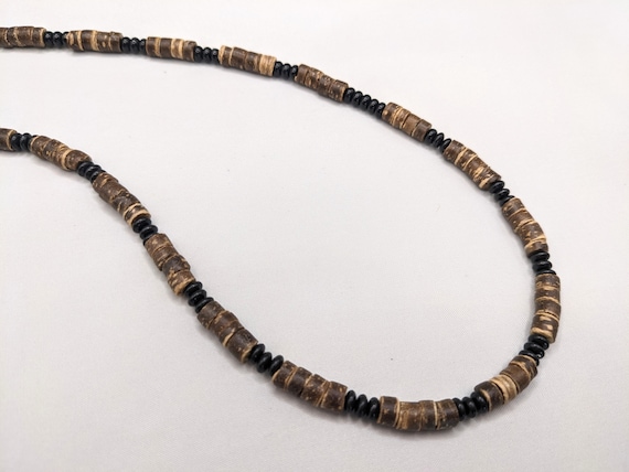 Surf Necklace for Men Mens Necklace Black Mens Choker Boyfriend Gift Mens Surfer Style Groomsmen Gift JT Maui Designs Coconut Hawaiian Etsy UK