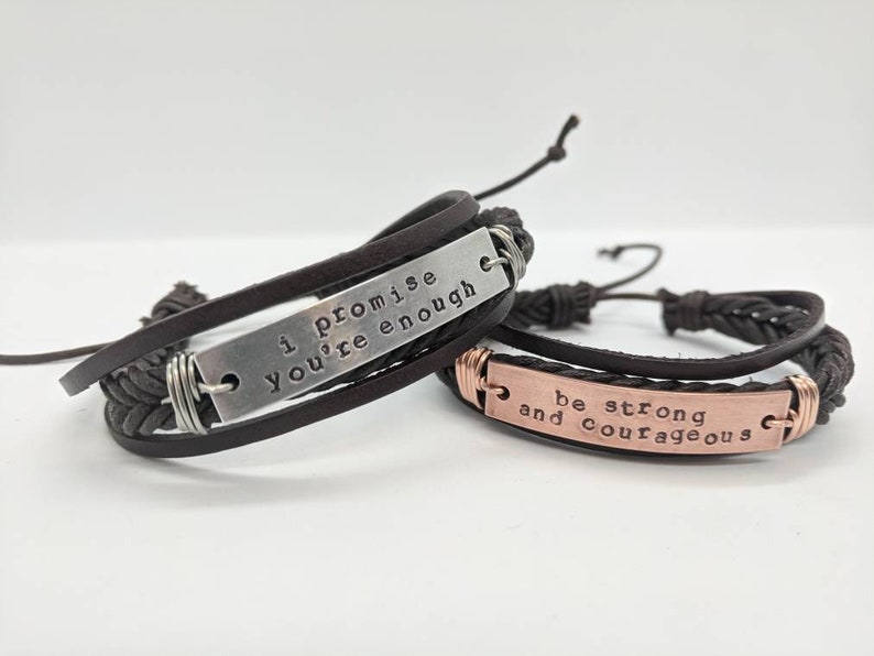 Personalized Vegan Leather Bracelet Unisex Engraved Bracelet Etsy