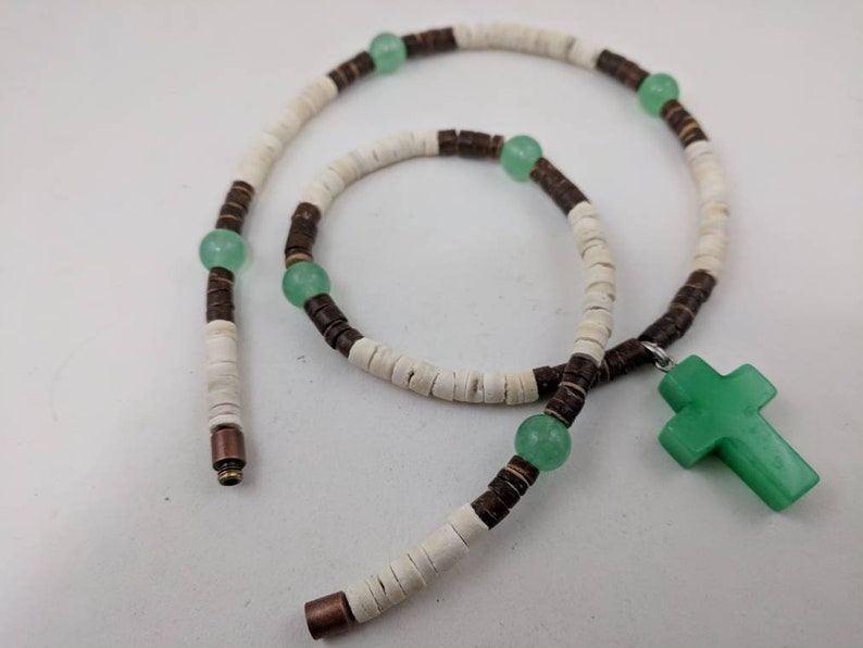 Mens jade necklace green jade cross necklace for man green Etsy