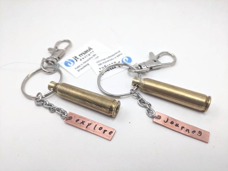 shell casing gift for Dad hero engraved daddy boyfriend engraved name Personalized recycled bullet keychain godfather brother Uncle