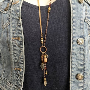 Etsy long pendant necklace sale