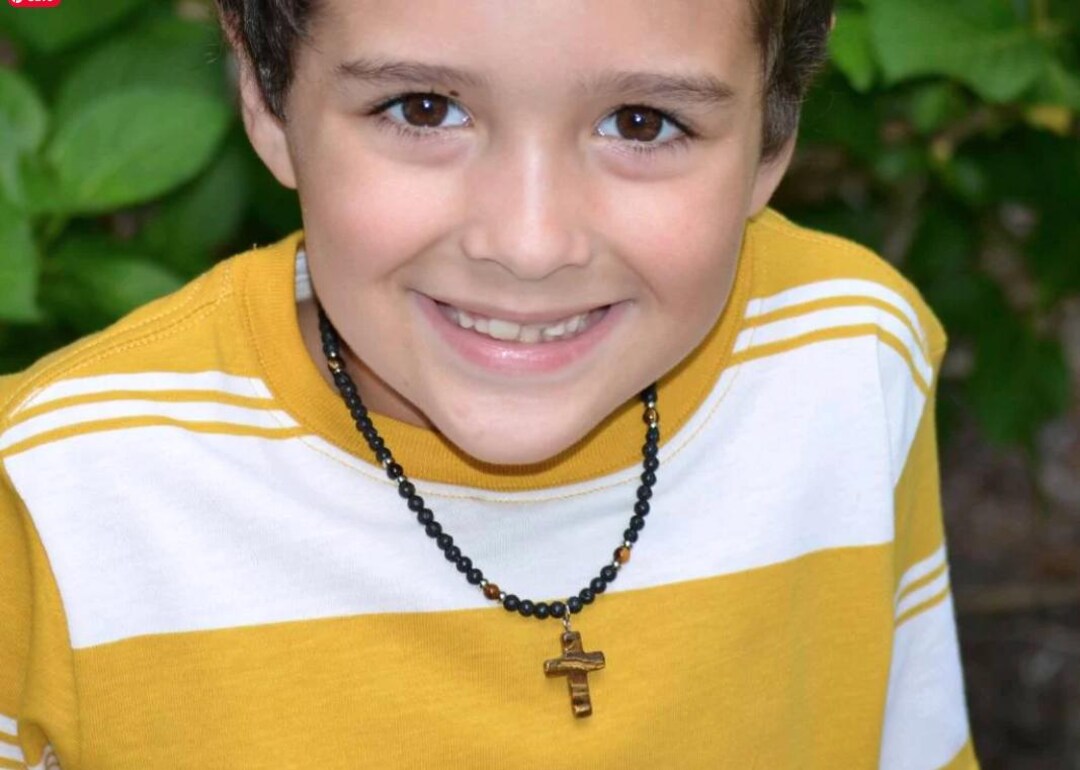 Mens Boys Cross Necklace, Tigers Eye Cross, Boys Necklace, Boys