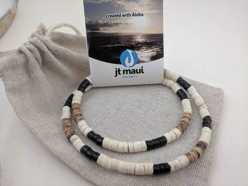 Coconut Surf Necklace Mens Surfer Style Necklace Hawaiian Etsy