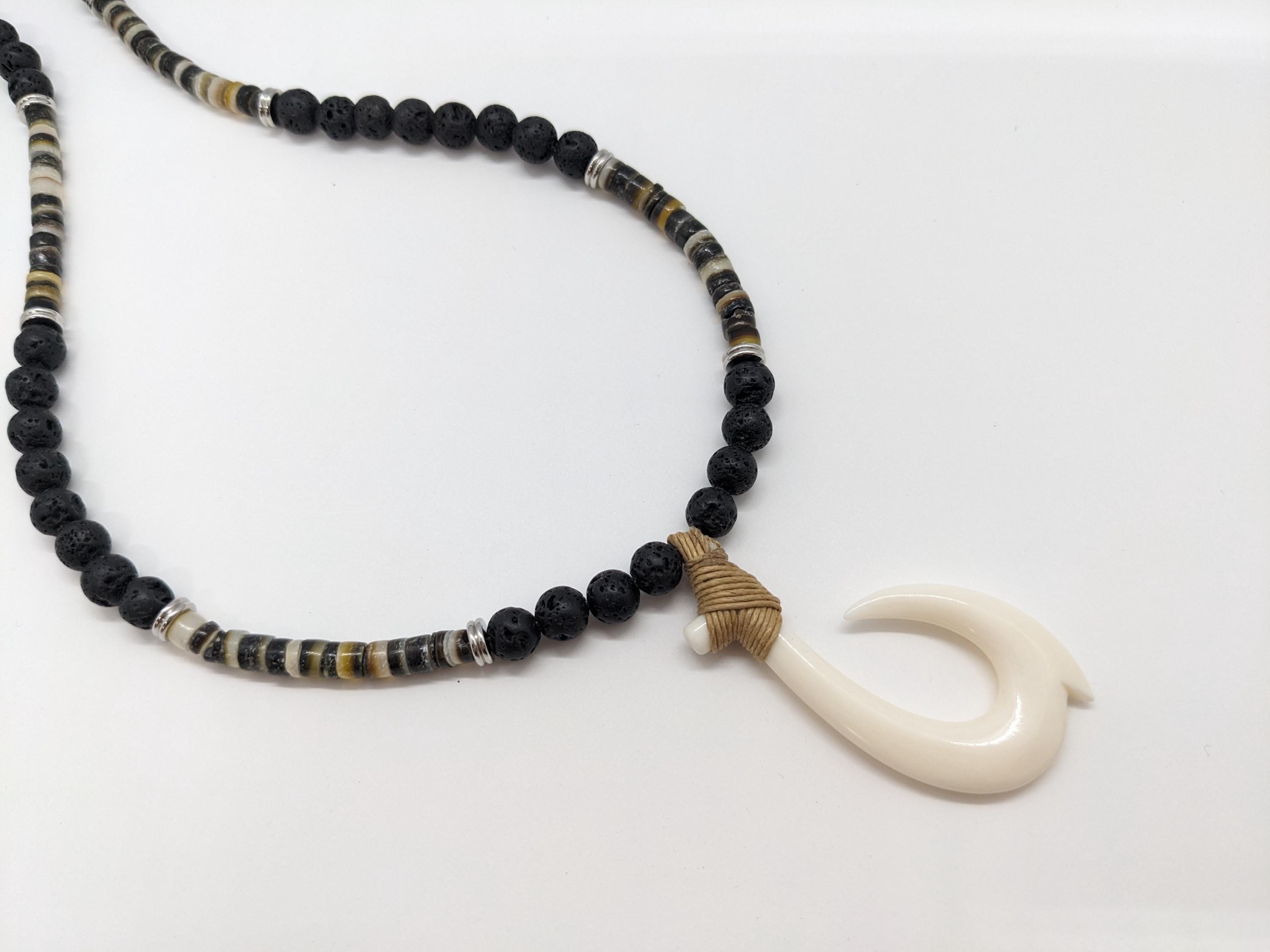 Collana Hawaiana HZMAN Con Amo In Resina E Corda Di Canapa: Simbolo Di Forza E Fortuna - 2