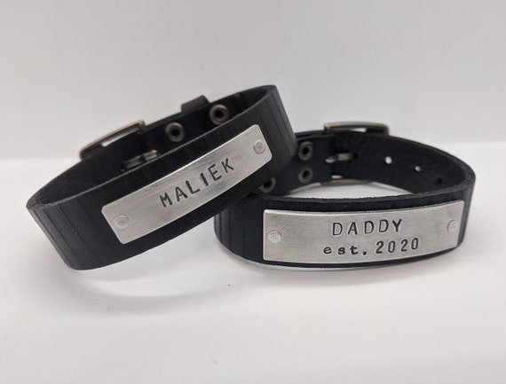 Personalized Leather Bracelet Engraved Leather Bracelet