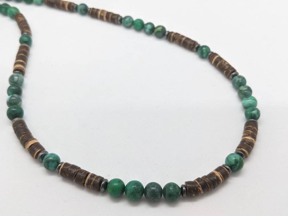 Coconut Necklace Surfer Necklace Mens Hawaiian Style Unisex Etsy