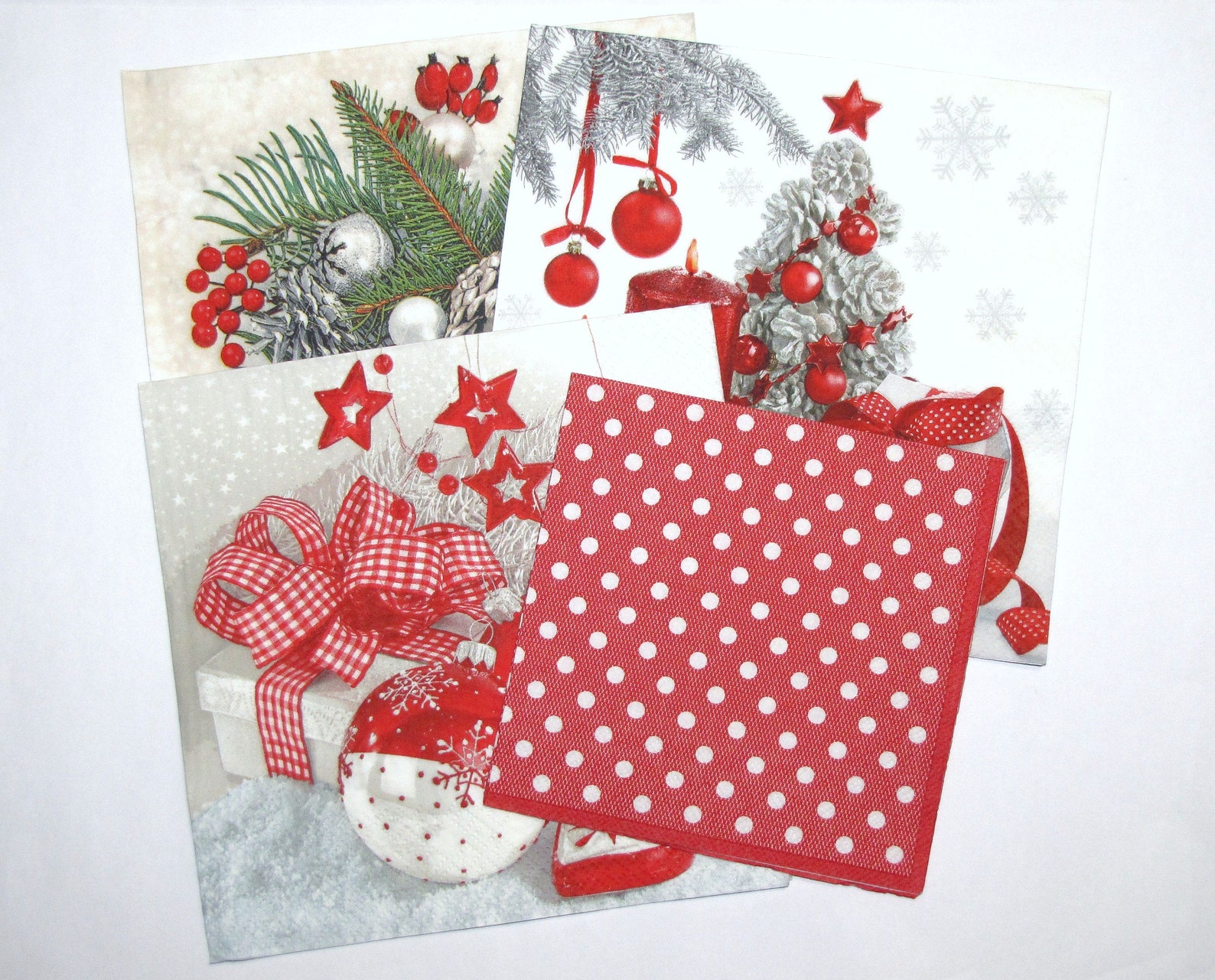 Mixed Decoupage Napkins Christmas Theme Assorted Decoupage Etsy