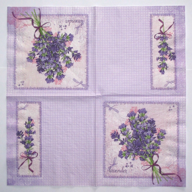 Mixed Floral Napkins Assorted Napkins with Pink Roses Purple Etsy
